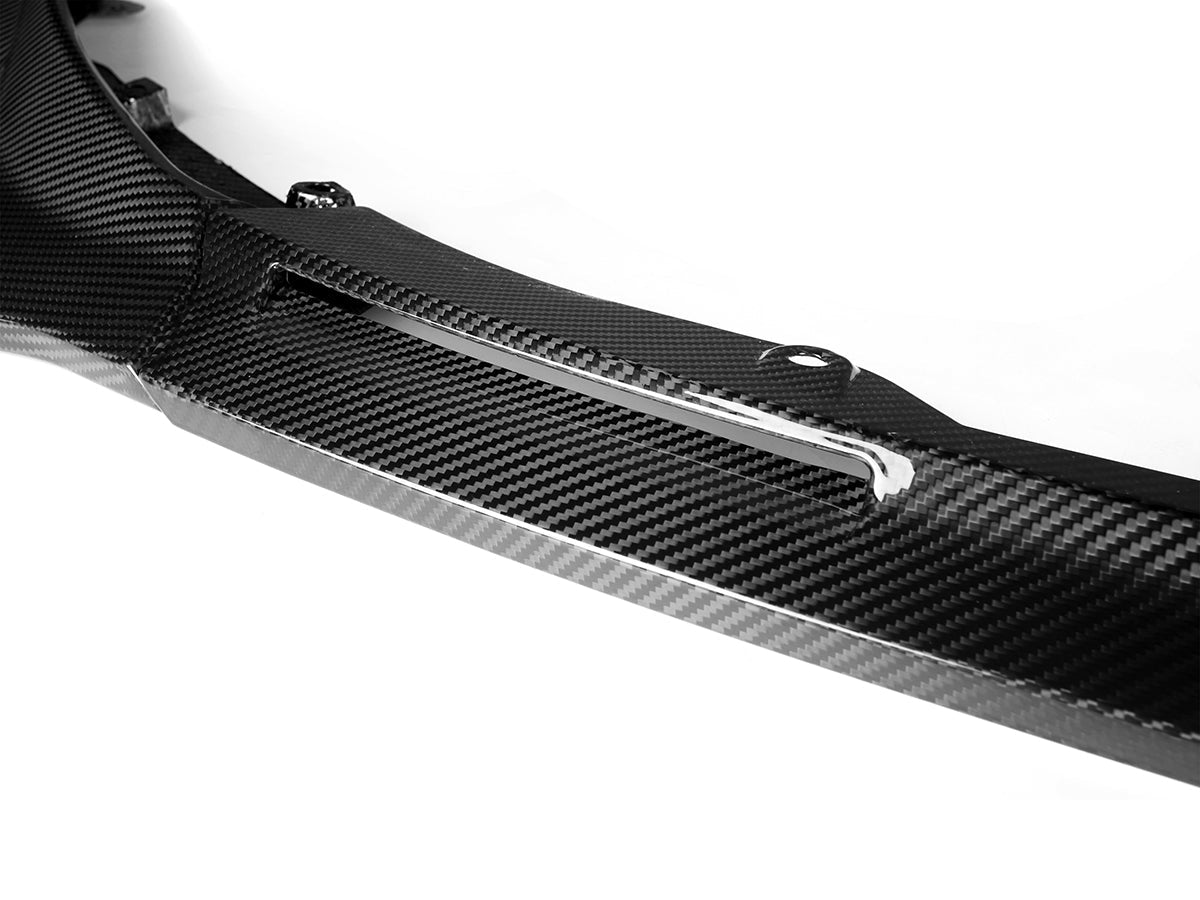 dry carbon fiber front lip aero versus by autotecknic for bmw g83 m4