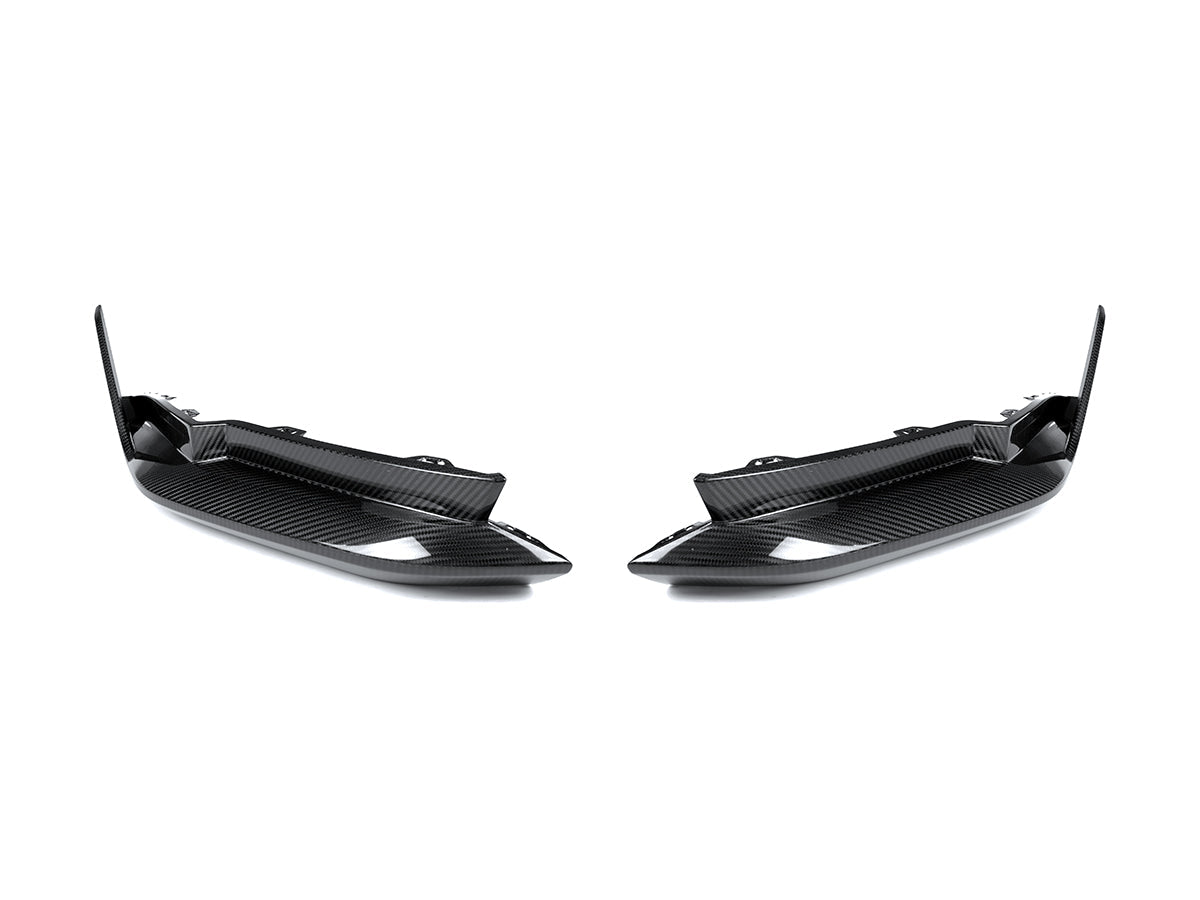 rear dry carbon fiber performance splitter set for bmw g8x m3 and m4 by autotecknic