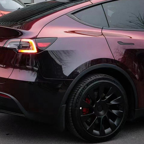 flowing phantom red car wrap vinyl