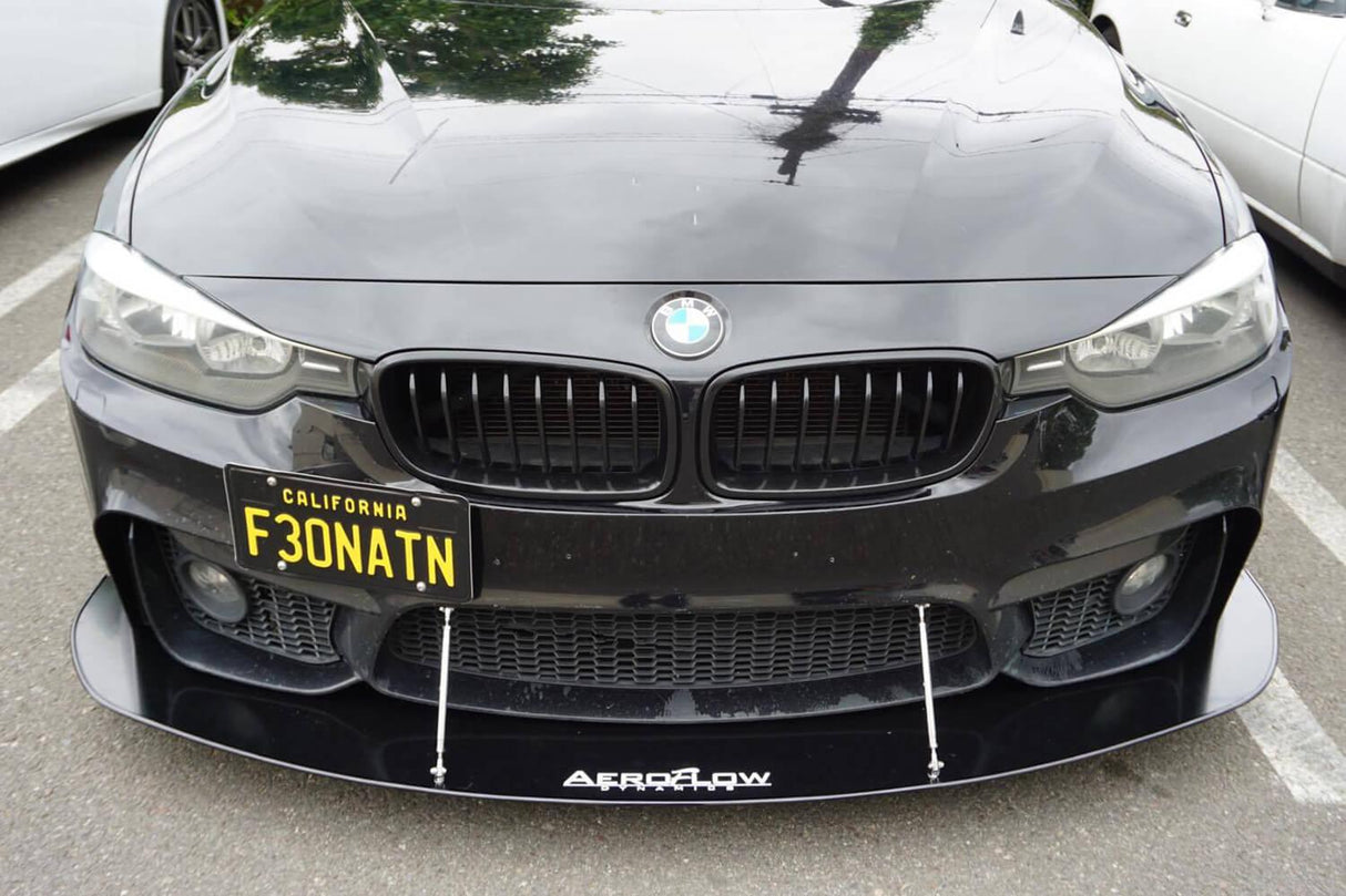 front splitter for bmw f30 and f32 with a bmw m3 m4 rep bumper by aeroflowdynamics