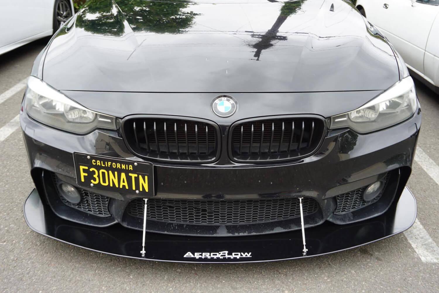 front splitter for bmw f30 and f32 with a bmw m3 m4 rep bumper by aeroflowdynamics