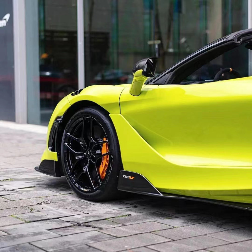 car wrapped in gloss acid green car wrap