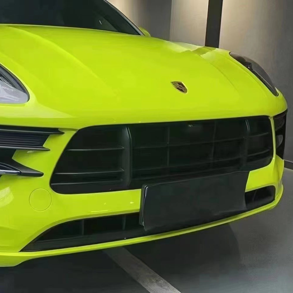 gloss acid green car wrap up close