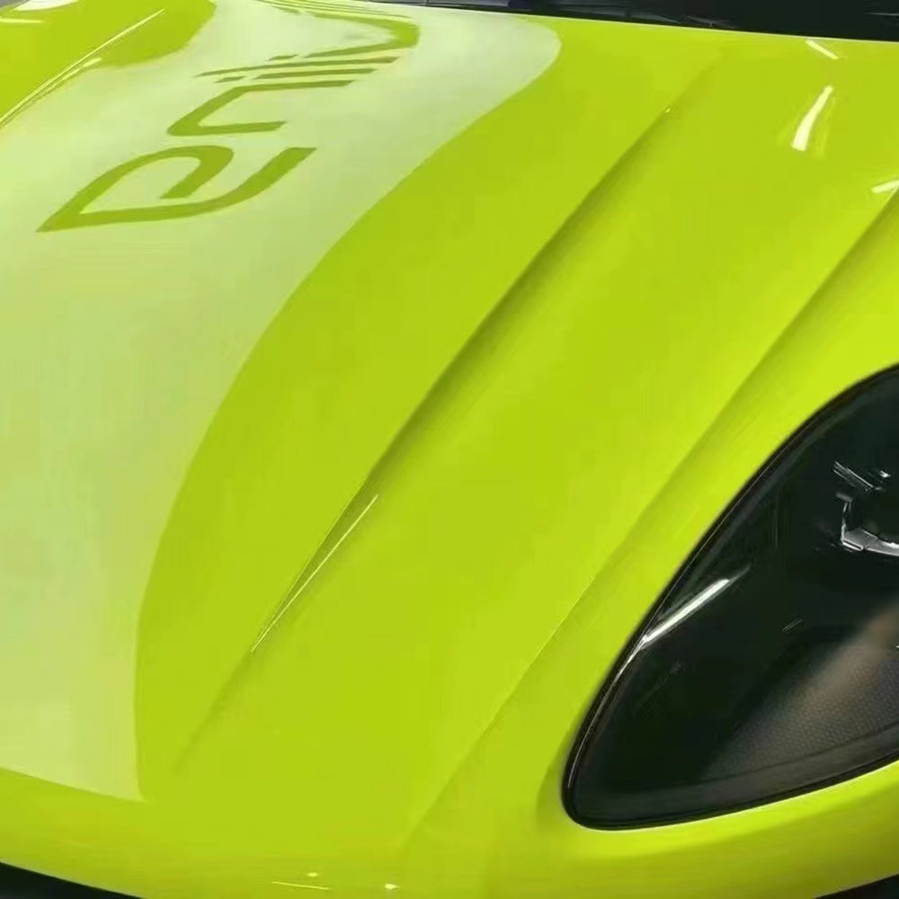 gloss acid green car wrap