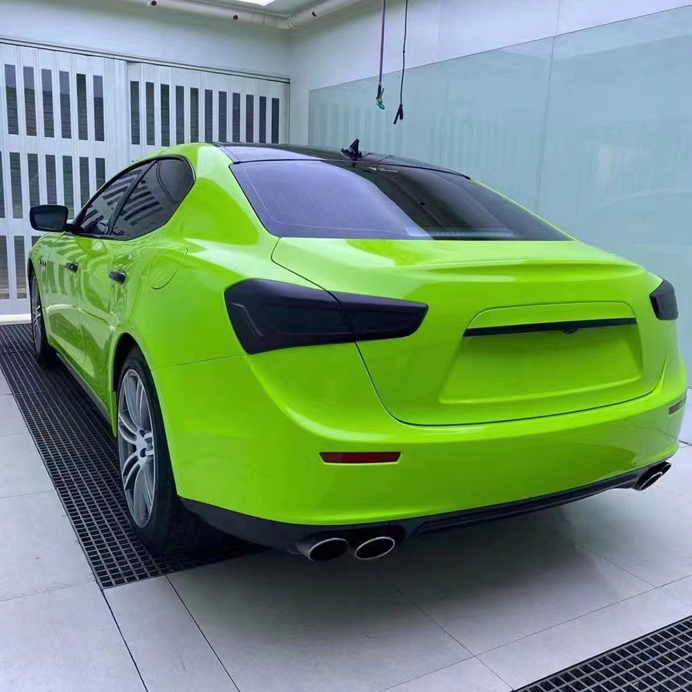 gloss apple green car wrap