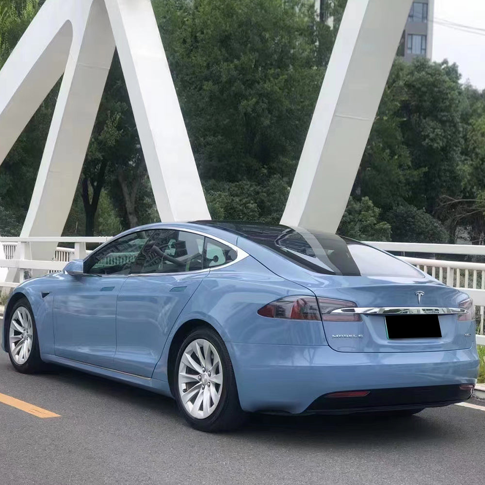 gloss blue haze car wrap