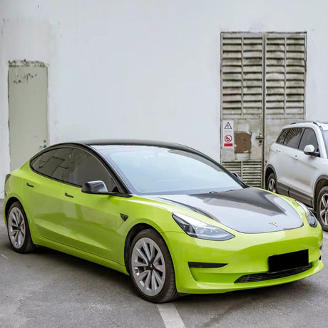 car wrapped in gloss bur green car wrap