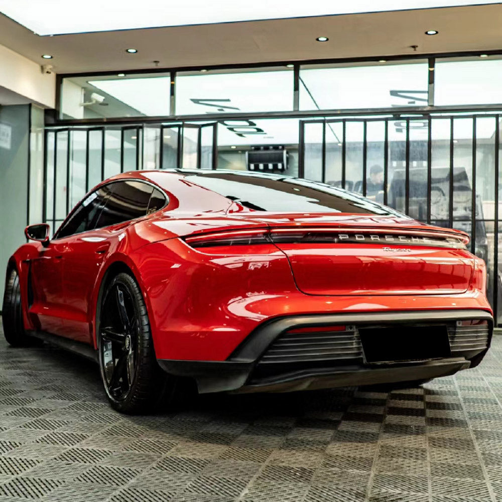 car wrapped in gloss carmine red car wrap