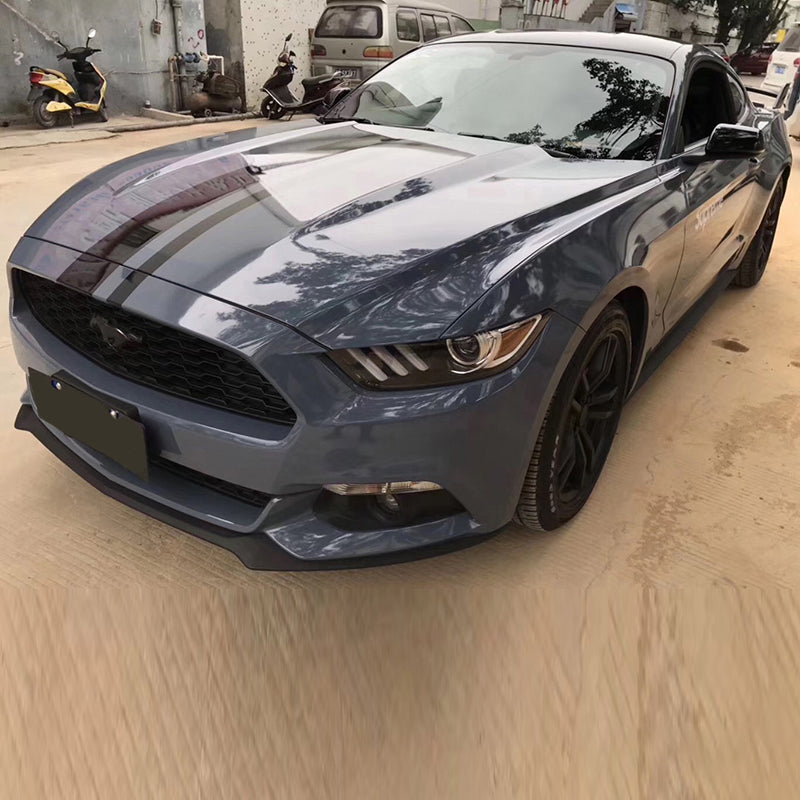gloss cement gray car wrap on a vehicle