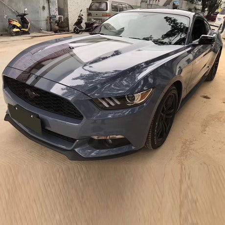 gloss cement gray car wrap on a vehicle