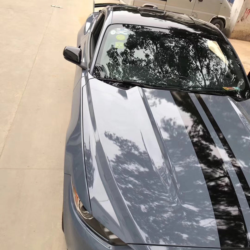 up close look of gloss cement gray car wrap