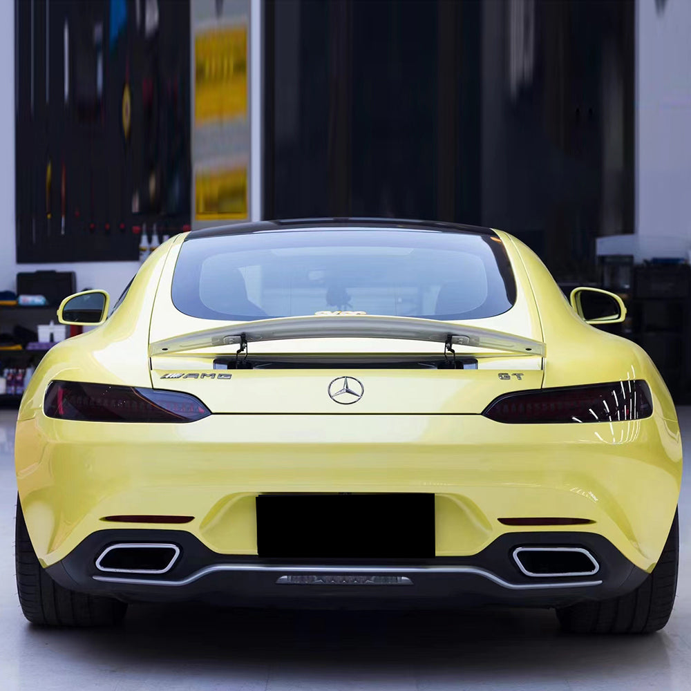 gloss chanel car wrap on a rear of a vehicle