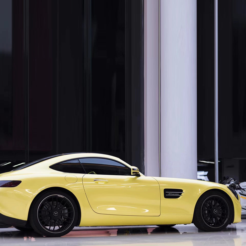 sports car wrapped with gloss chanel car wrap