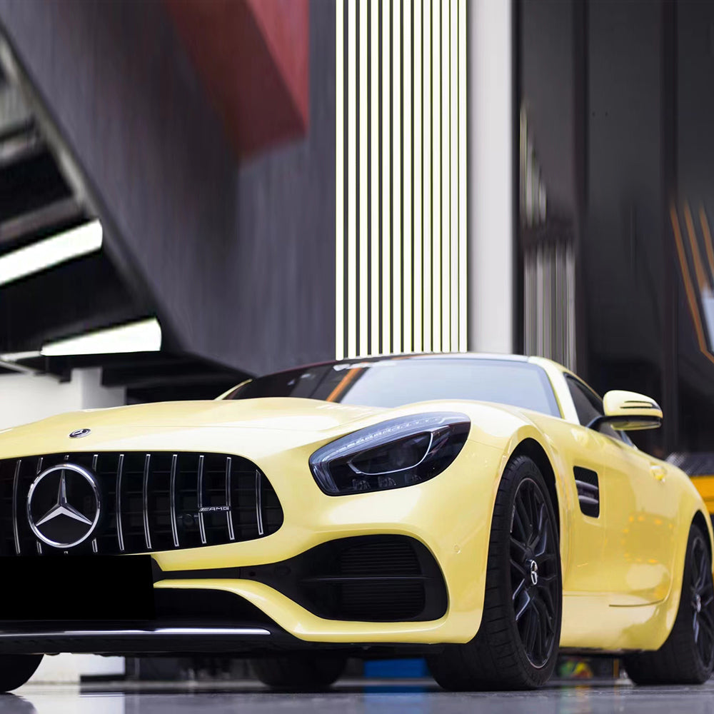 gloss chanel car wrap on a sports car