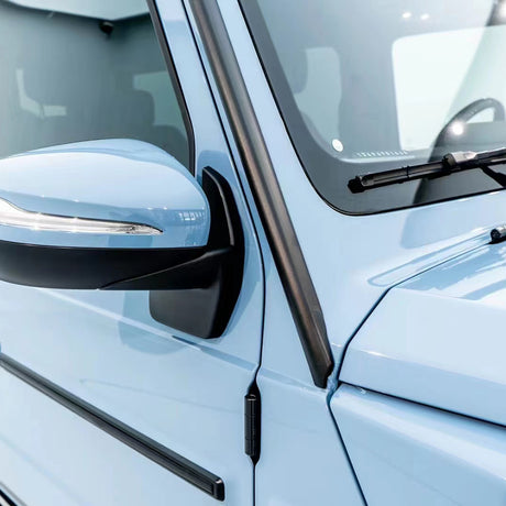 gloss china blue car wrap on a vehicle