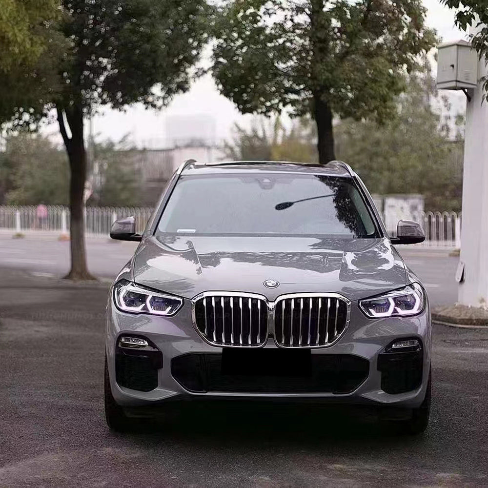 suv wrapped in gloss dark nado gray car wrap