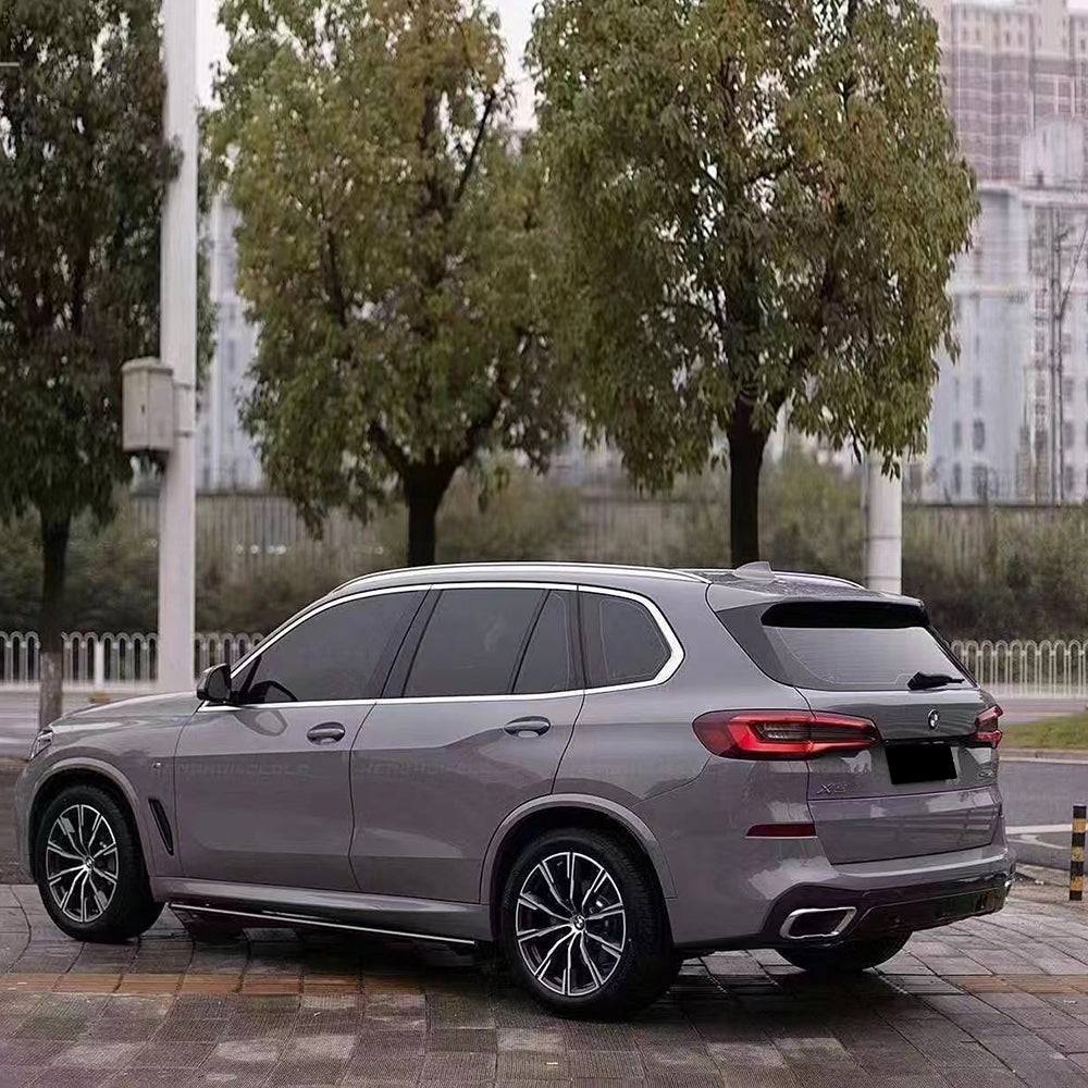 vehicle wrapped in gloss dark nado gray car wrap