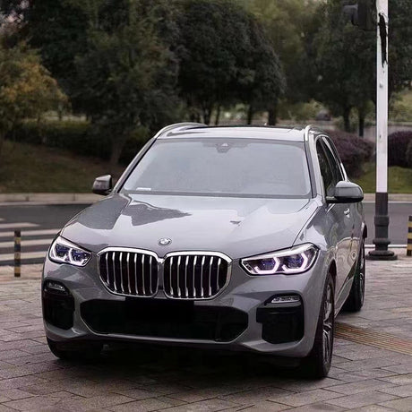car wrapped in gloss dark nado gray car wrap