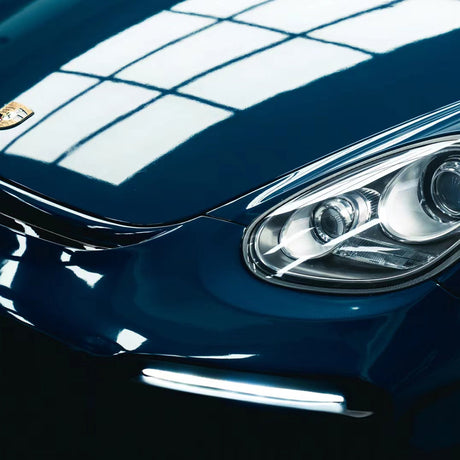 gloss deep blue car wrap