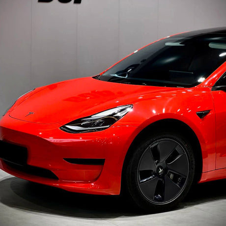 gloss ferrari red car wrap