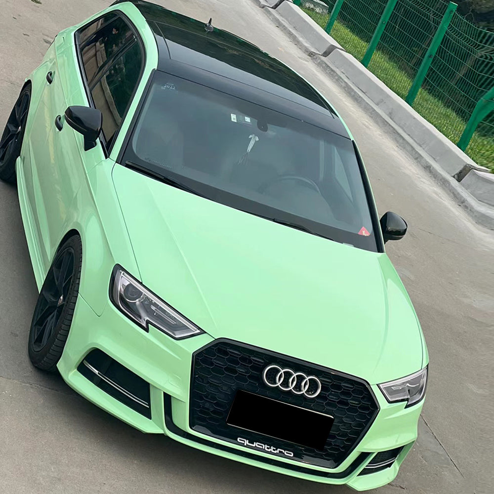 gloss hazy green car wrap