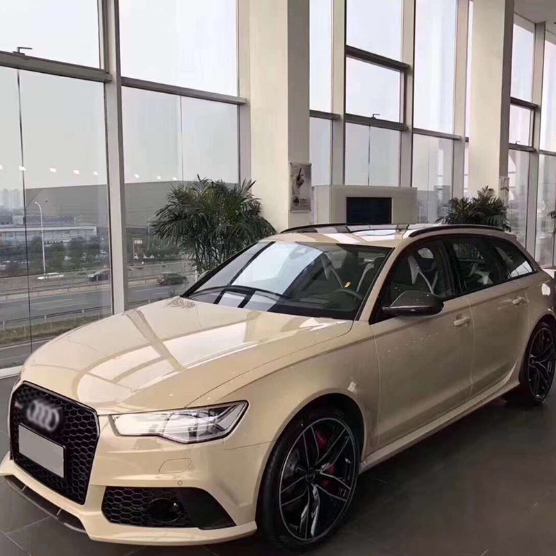 gloss khaki milan car wrap installed on a sports car