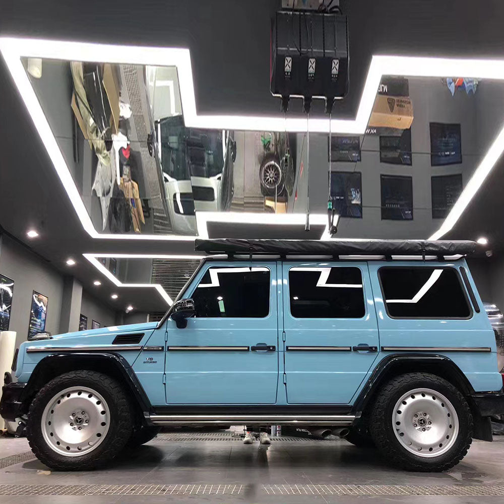 gloss light blue car wrap