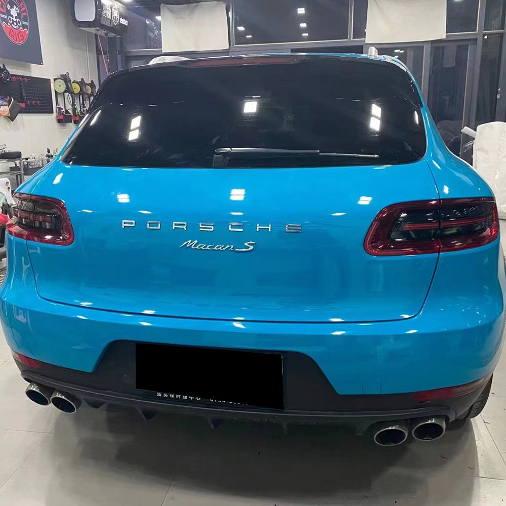 gloss miami blue car wrap on a suv