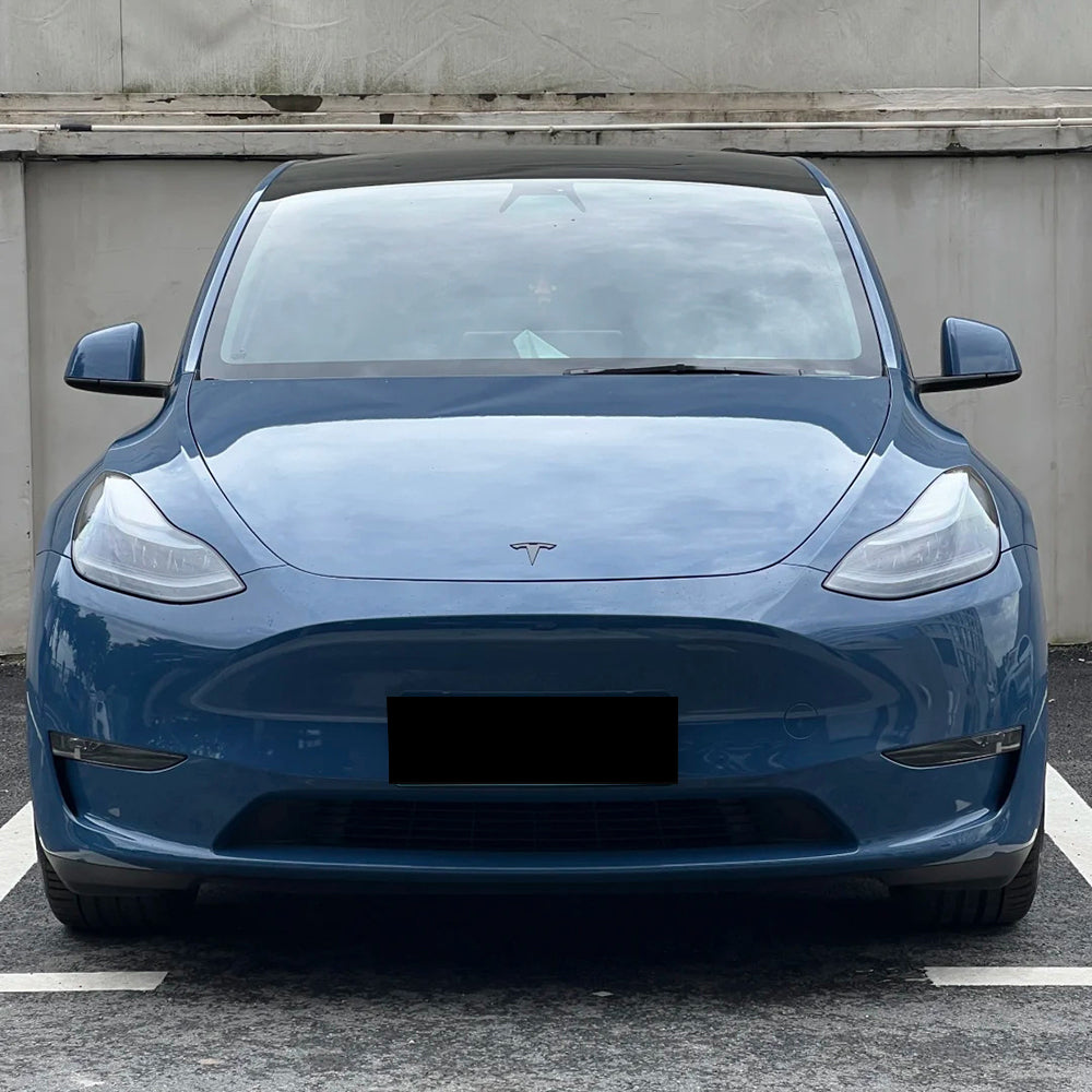 car wrapped in gloss neptune blue car wrap