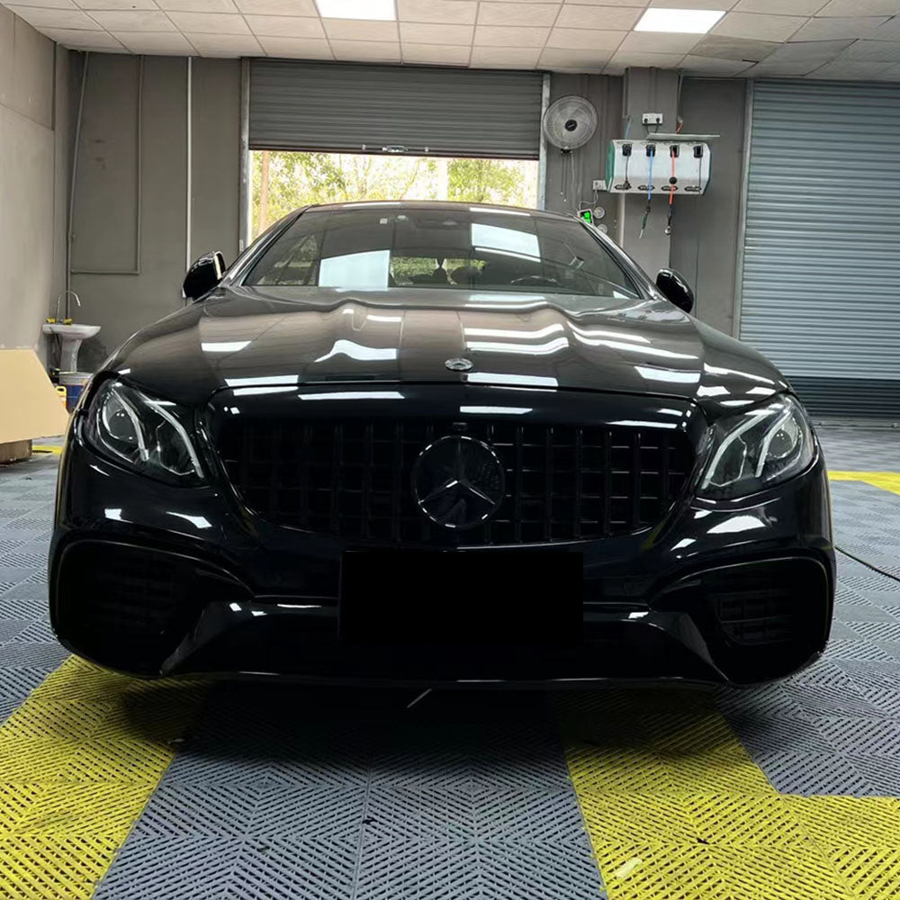 gloss piano black car wrap on a car