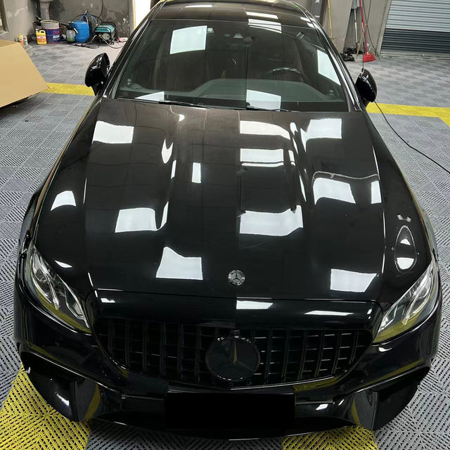 car wrapped with gloss piano black car wrap