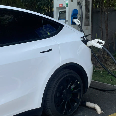 gloss piano white car wrap on a car