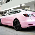 light pink gloss car wrap