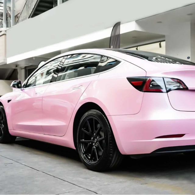 light pink gloss car wrap