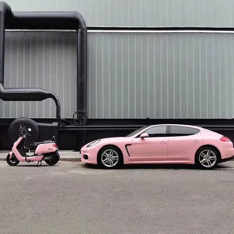 gloss pink red car wrap