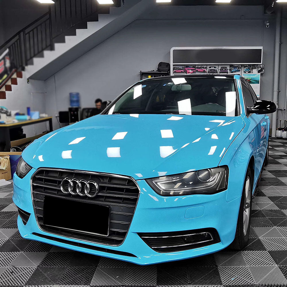gloss sky blue car wrap