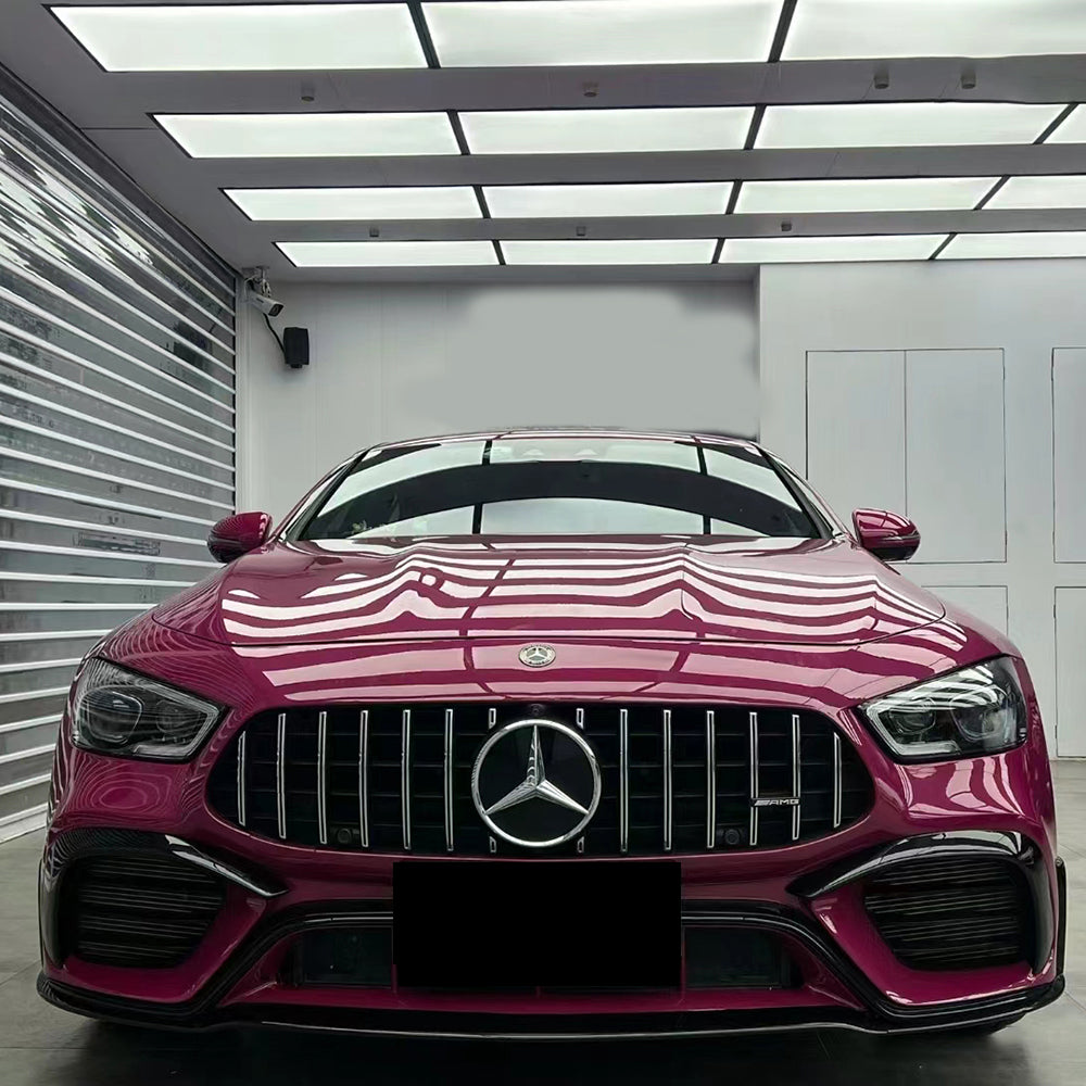 gloss stalight ruby red car wrap up close