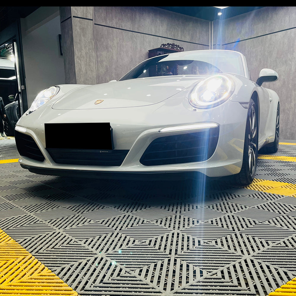 gloss volcano grey car wrap installed on a vehicle