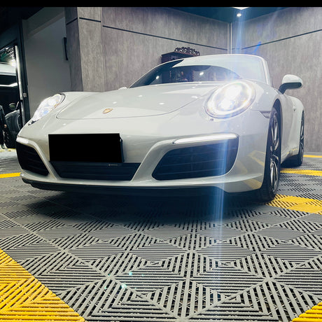 gloss volcano grey car wrap installed on a vehicle