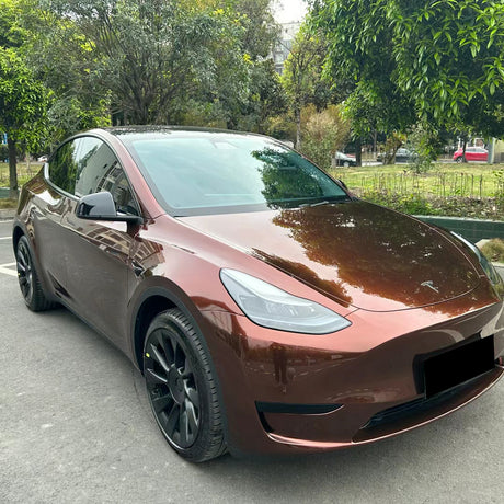 car wrapped in liquid coffee brown car wrap
