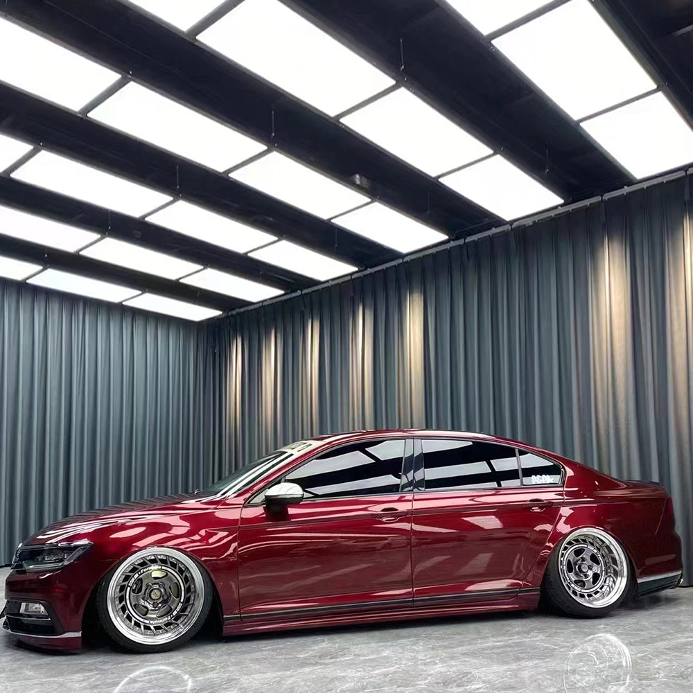 liquid dragon red car wrap