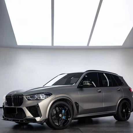 matte amg grey car wrap on a bmw