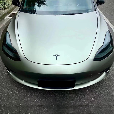 matte green grey car wrap