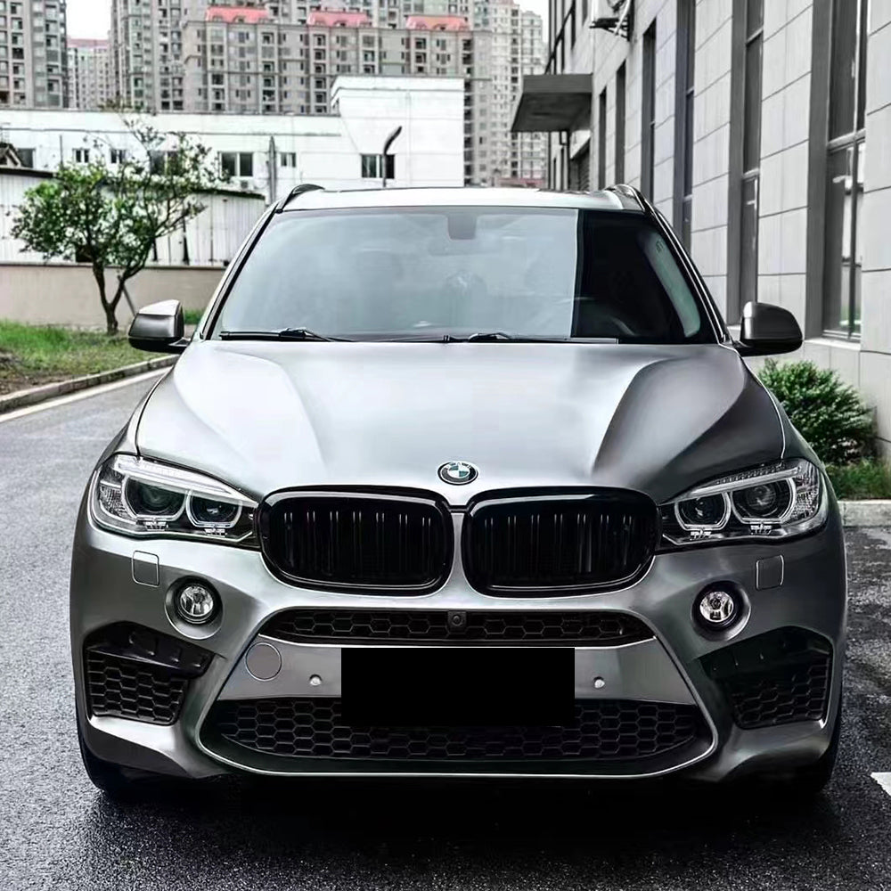 bmw wrapped in matte liquid silver car wrap