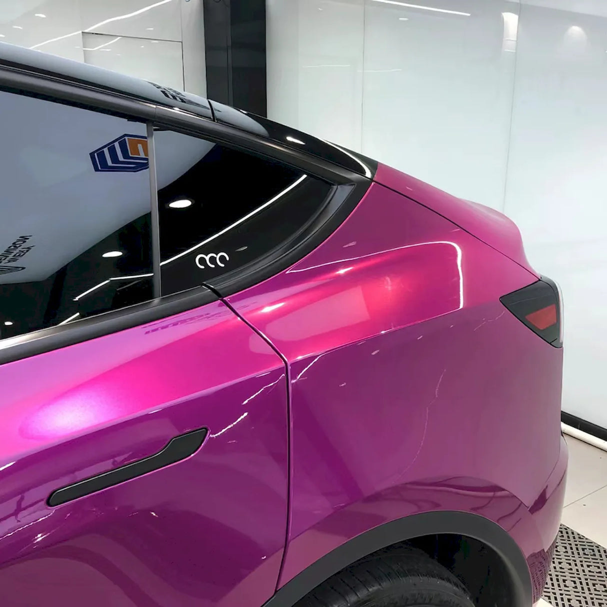 metallic berry purple car vinyl wrap