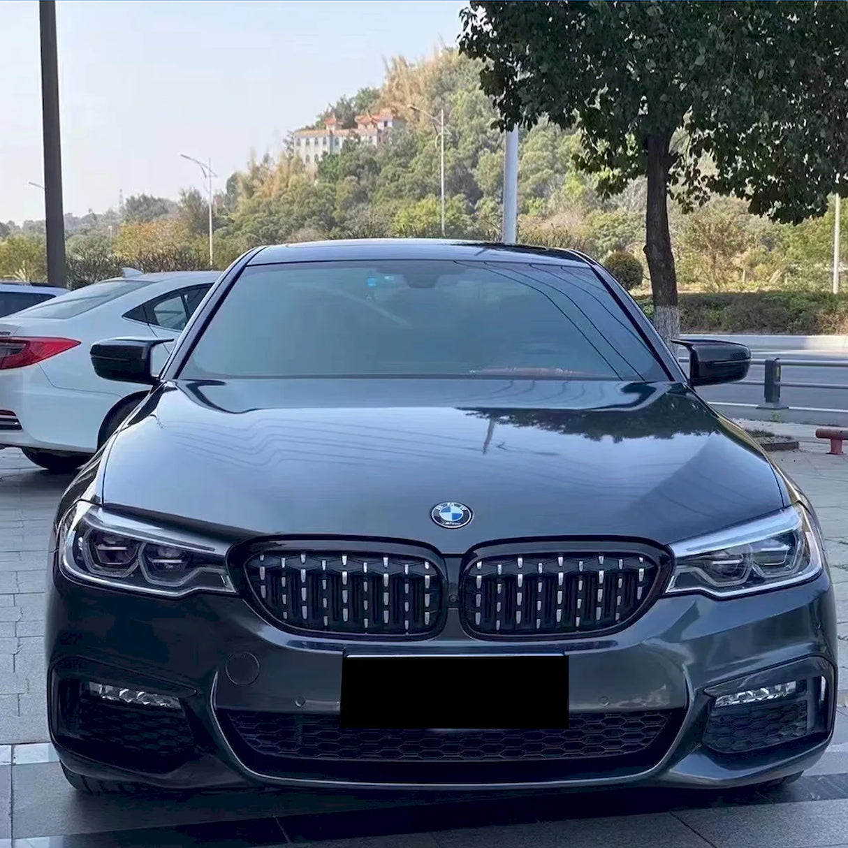car wrapped in metallic coal gray vinyl wrap