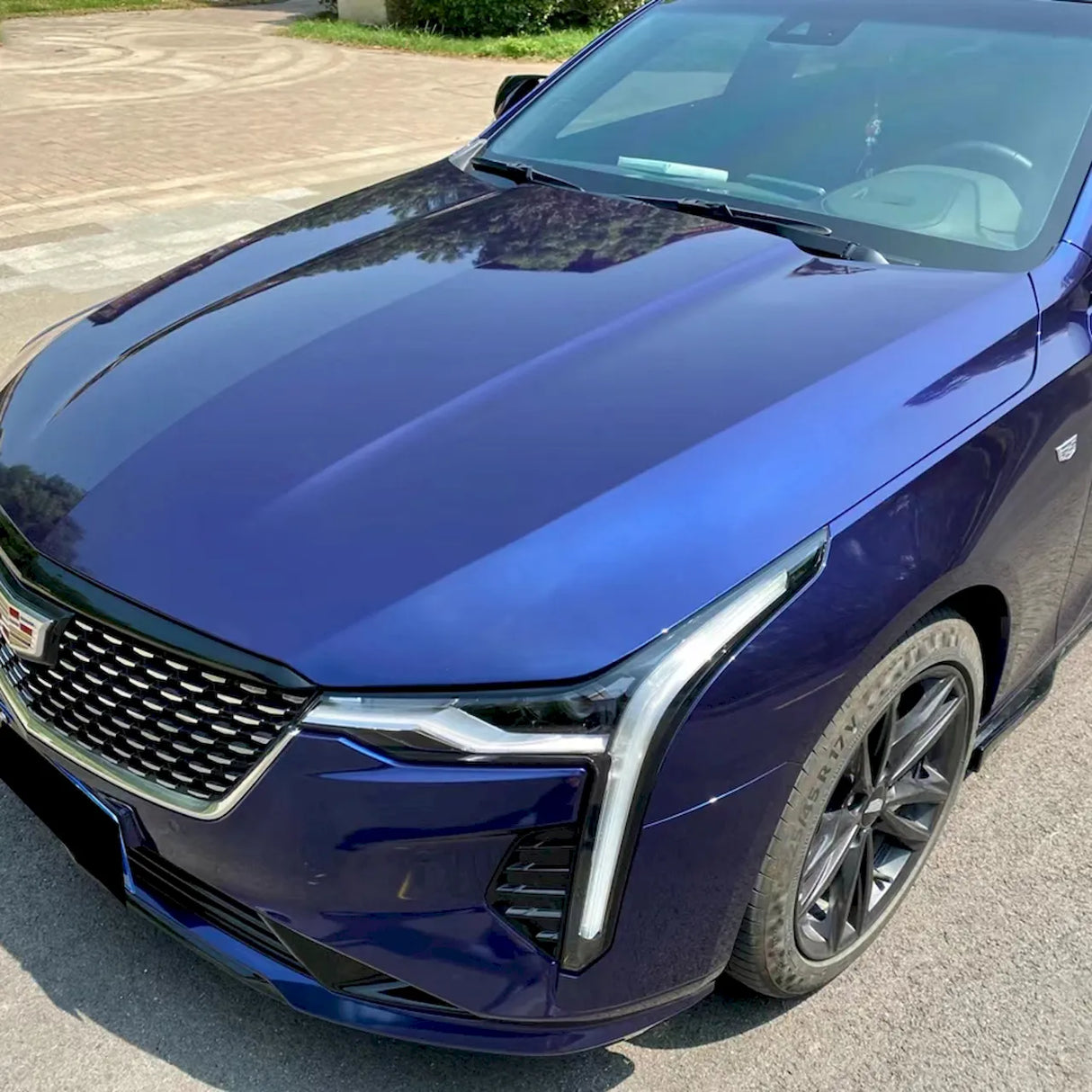 metallic gentian blue vinyl wrap for cars