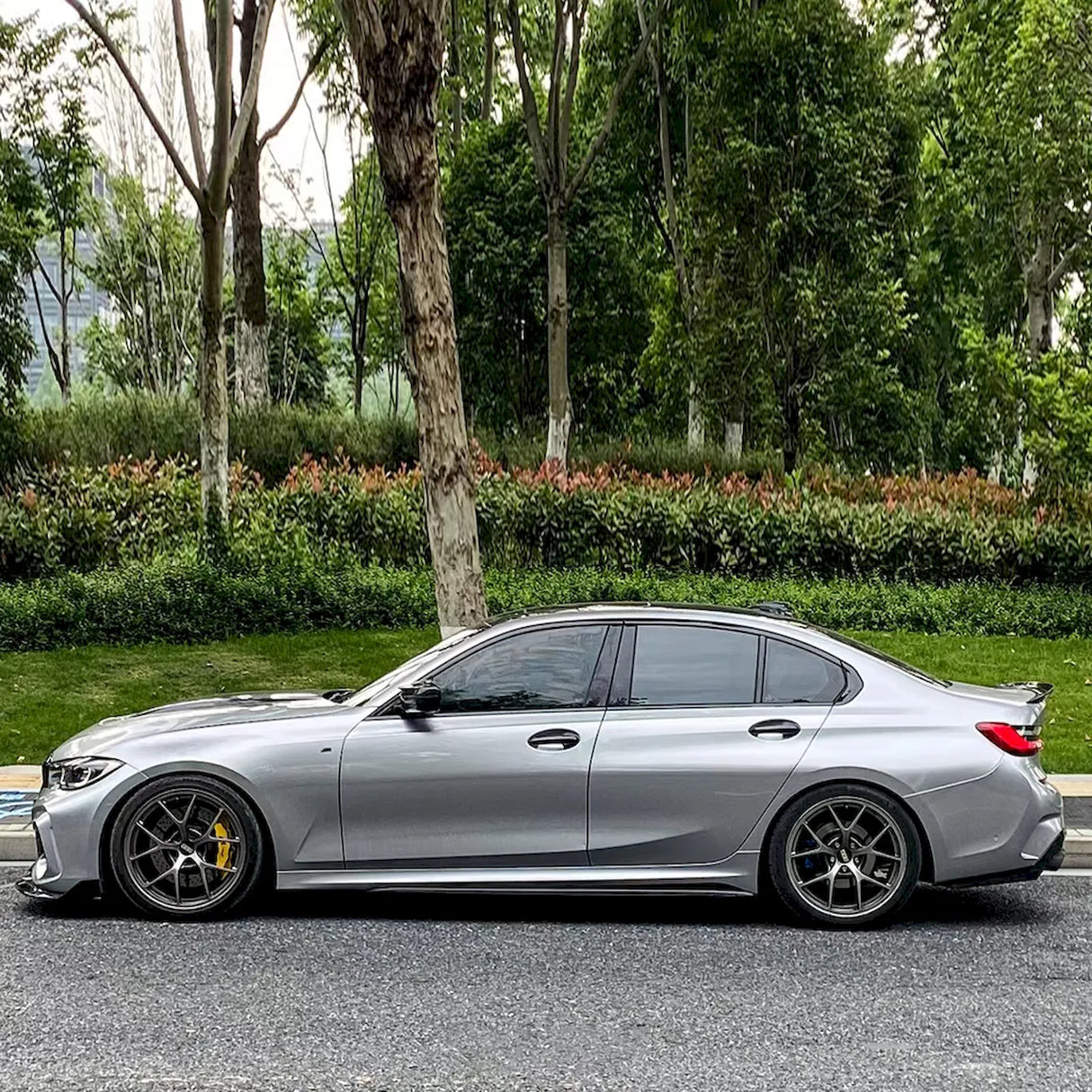 car wrapped in metallic gt silver vinyl