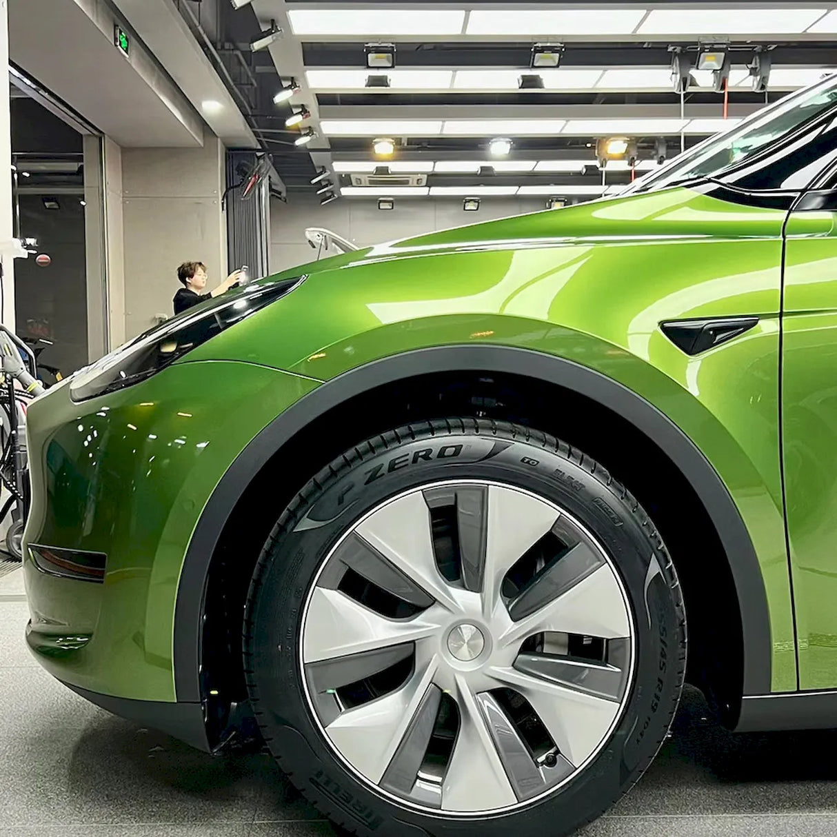 metallic mamba green wrap