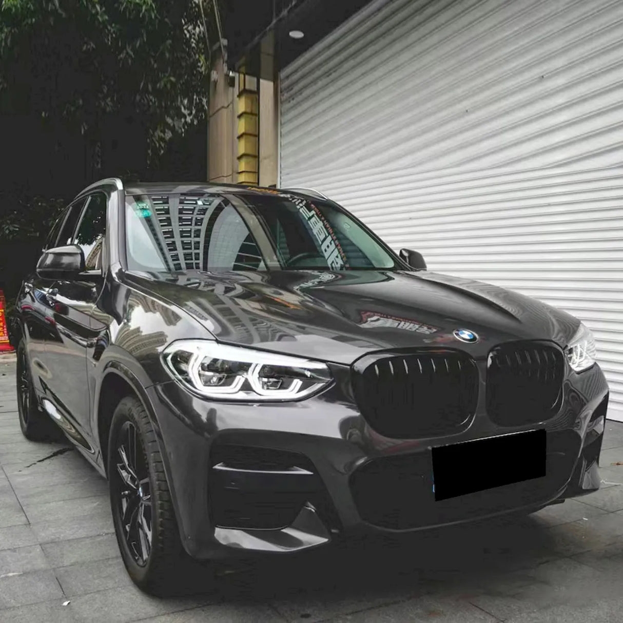 car wrapped in metallic mineral graphite gray wrap